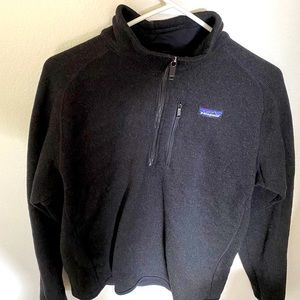 Used Patagonia Better Sweater, Black, 1/4 Zip, XL